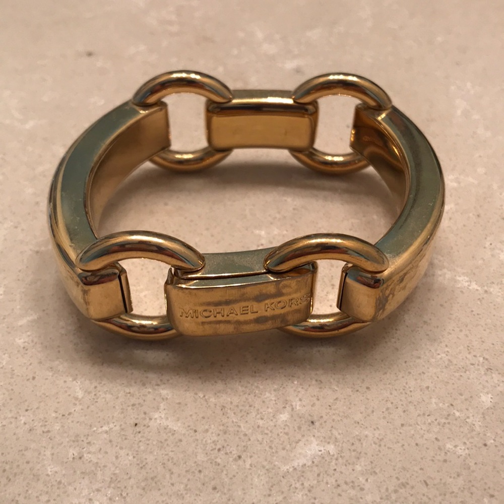 MK gold buckle bracelet